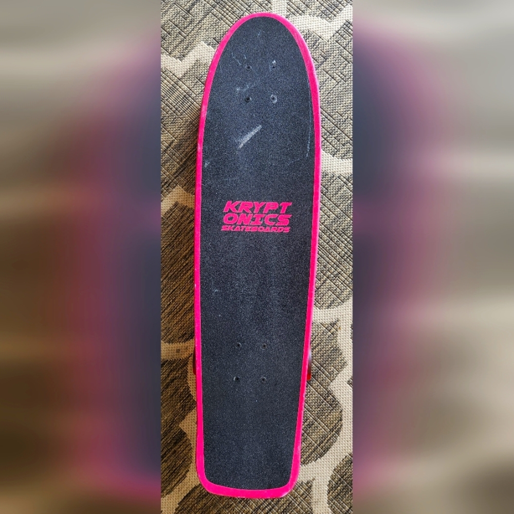 Kids Skateboard - Black and Pink